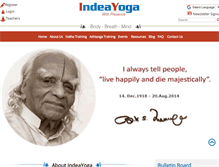 Tablet Screenshot of indeayoga.com